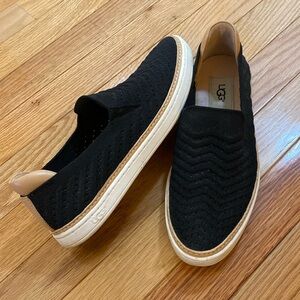 Ugg slip on black stretch sneakers